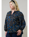 Jami Split Neck Top - Plus Size