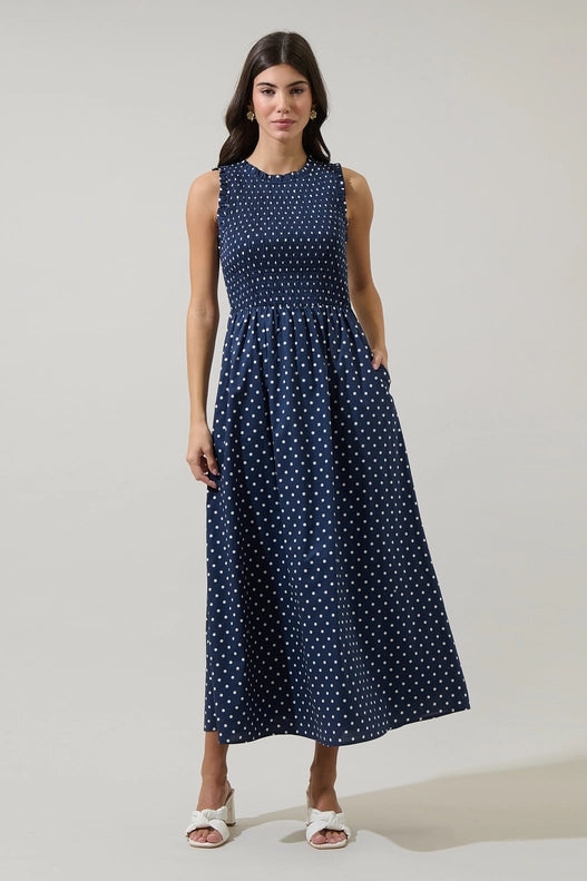 Isla Polka Dot Midi Dress – Ivella