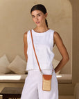 Poppy Rattan Cane Crossbody Bag