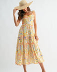 Ramona Ruffle Strap Midi Dress