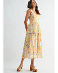 Ramona Ruffle Strap Midi Dress