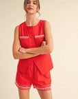 Emily Embroidered Sleeveless Top