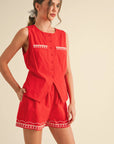 Emily Embroidered Sleeveless Top