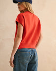 Loose Fit Short Sleeve Sweater Top
