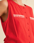 Emily Embroidered Sleeveless Top