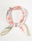 Lulu Floral Pattern Square Satin Scarf
