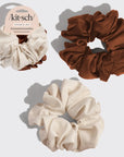 Cream & Camel Oversized Scrunchies