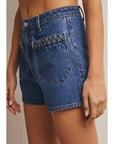 Daisy Braided Pocket Denim Shorts