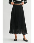 Chiffon Pleated Maxi Skirt