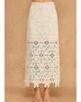 Camila Crochet Scalloped Midi Skirt