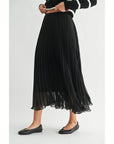 Chiffon Pleated Maxi Skirt