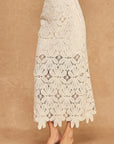 Camila Crochet Scalloped Midi Skirt