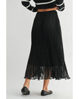 Chiffon Pleated Maxi Skirt