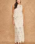 Camila Crochet Scalloped Midi Skirt