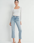 Slim Cropped Bootcut Denim