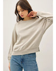 Acid Wash Pullover Raglan Sweatshirt