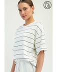 Laurel Modal Stripe Tee - Plus Size