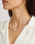 Swank Boho Beaded Pearl Necklace