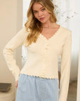Alina Scalloped Cardigan