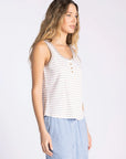 Helen Striped Henley Tank