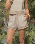 Sophie Scallop Hem Shorts