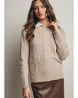 Textured Cable-Knit Sweater