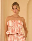 Colette Strapless Shirred Top