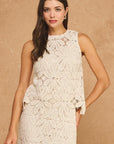 Camila Crochet Scalloped Top