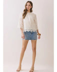 Freya Floral Eyelet Embroidery Top