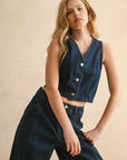 Twain Dark Denim Vest