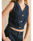 Twain Dark Denim Vest
