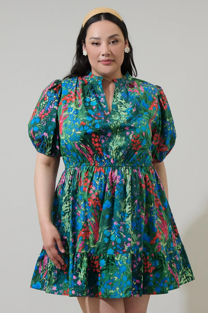 short green plus size dress Short Plus Size Homecoming Dress: Poly USA W1200 Emerald / 14W main image 1