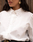 Rosalie Shirt with Embroidered Collar