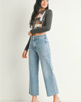 Wide Leg Utility Denim