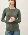 Viscose Crew Neck Soft Knit Sweater