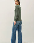 Viscose Crew Neck Soft Knit Sweater