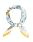 Lulu Floral Pattern Square Satin Scarf