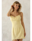Sophie Scalloped Trim Mini Dress