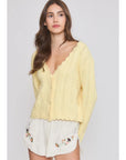 Sadie Scallop Cable Knit Cardigan