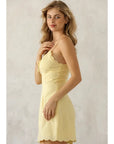 Sophie Scalloped Trim Mini Dress