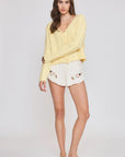 Sadie Scallop Cable Knit Cardigan