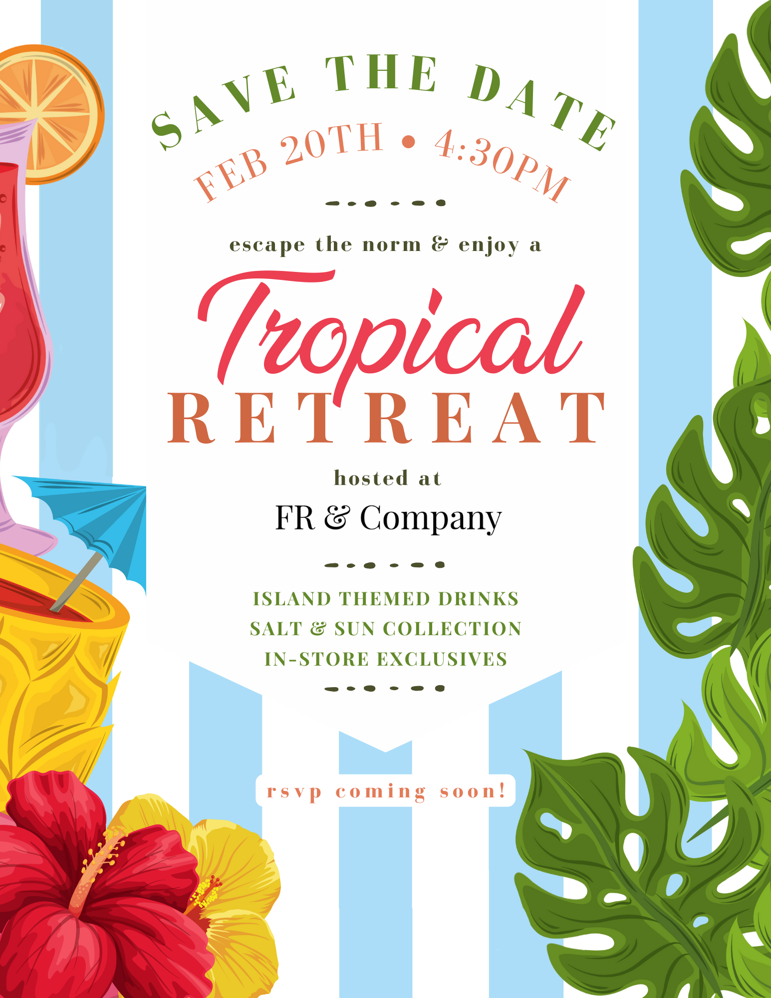 Escape to a Tropical Retreat on February 20th! 🌴☀️