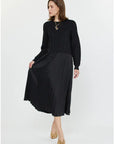 Yemi Pullover Sweater and Pleated Dress Set
