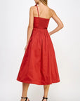 Fiona Knotted Bow Midi Dress