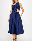 Fiona Knotted Bow Midi Dress