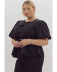 Camille Peplum Top- Plus Size