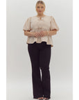 Camille Peplum Top- Plus Size