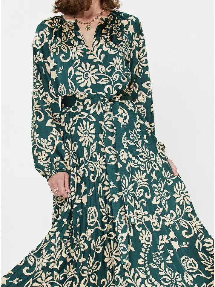 Amelia Pleated Long Dress