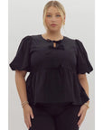 Camille Peplum Top- Plus Size