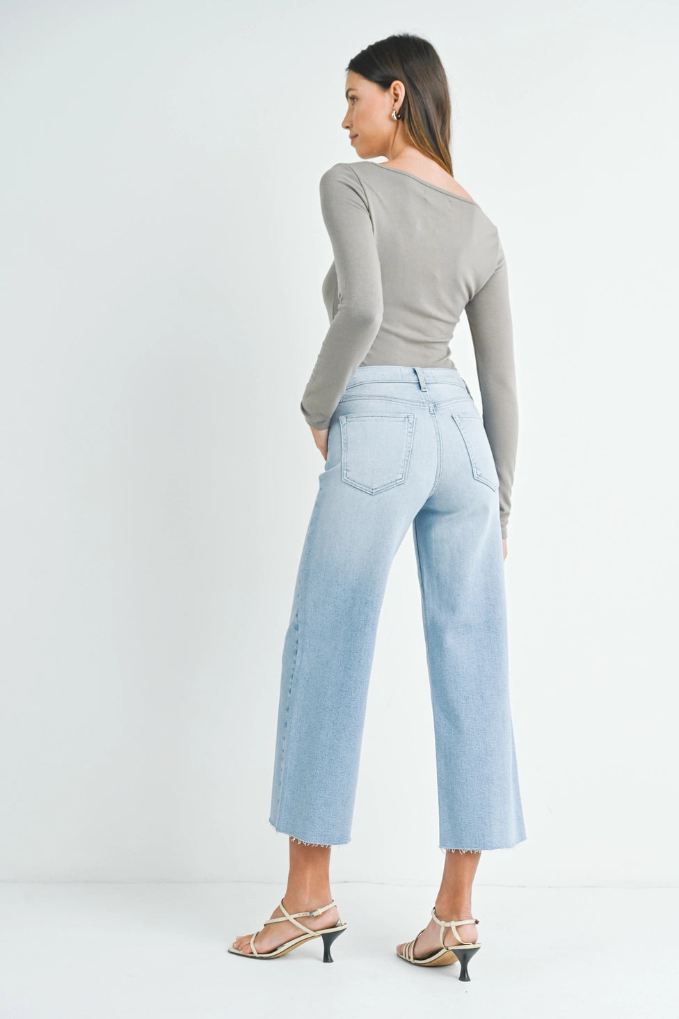 Scissor Cut Wide Leg Denim